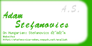 adam stefanovics business card